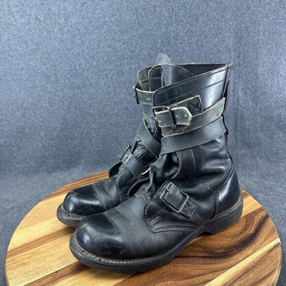 Vintage Double H Brand Military Tanker Combat Jump Boots Size 8.5D Black Read - Picture 8 of 16